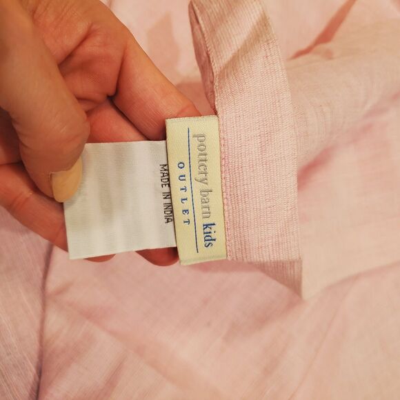 Pottery Barn Kids Outlet Silk Cotton Blend Curtain Panels 42x84 Baby Pink - Picture 5 of 10